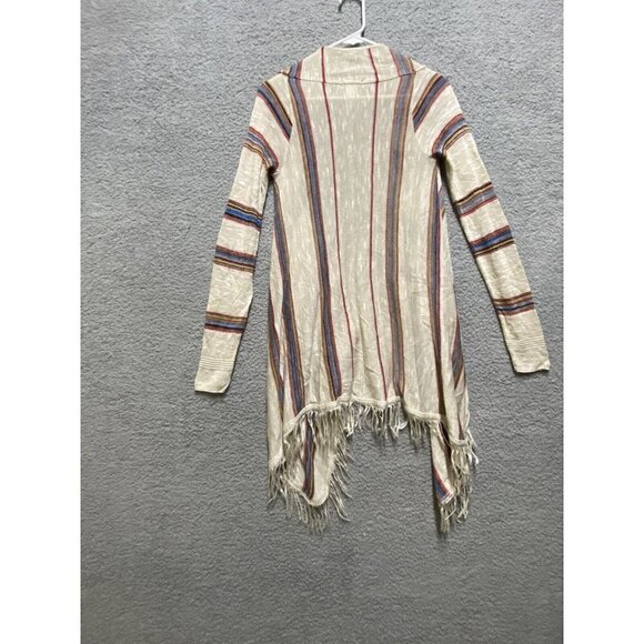 Sweet N Sinful Womens Cardigan Open Front Knit Sweater Fringe Stretch XS - Picture 2 of 10